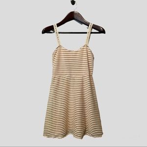 Vintage Free People slip dress with crochet straps. Small Petite